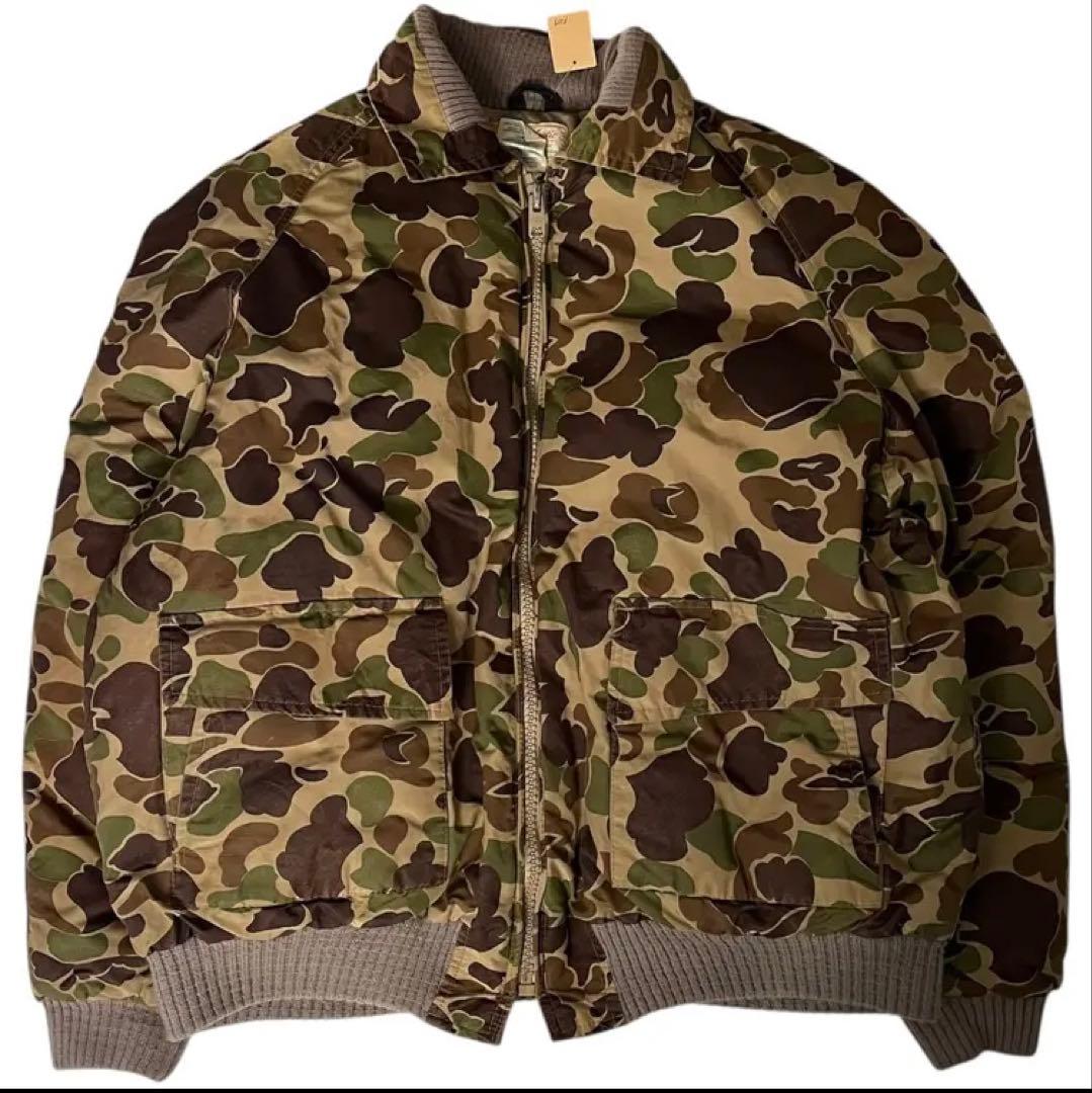 【80's】WOODS 迷彩柄ジャケットL vintage ダックカモ　短丈