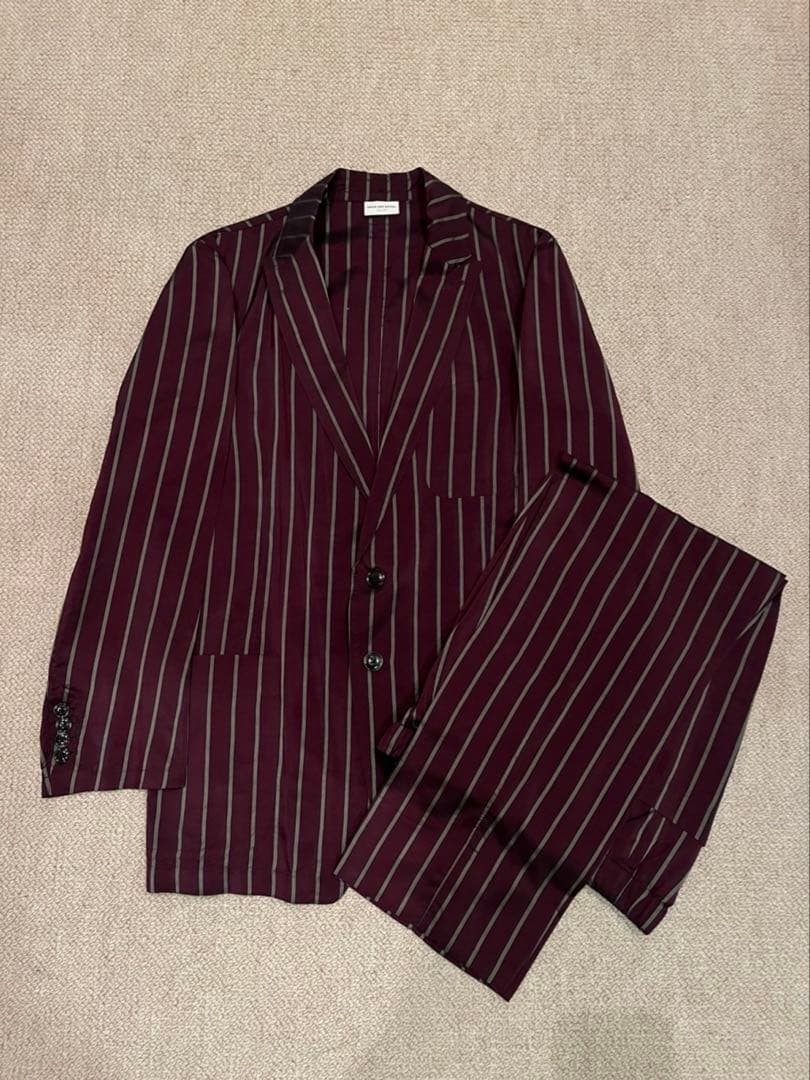 Dries Van Noten ストライプ セットアップ スーツ