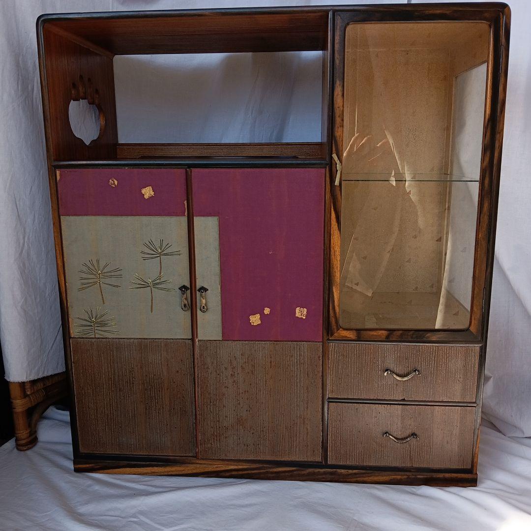 和風木製収納キャビネット 中型