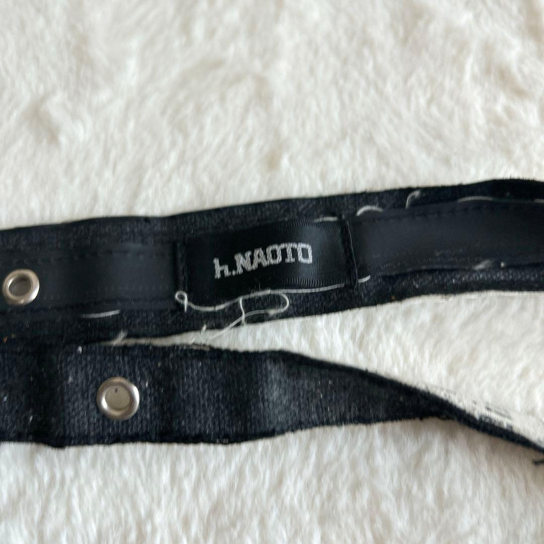 希少 タグ付き h.NAOTO y2k 英字プリント ウエストベルトPUNK