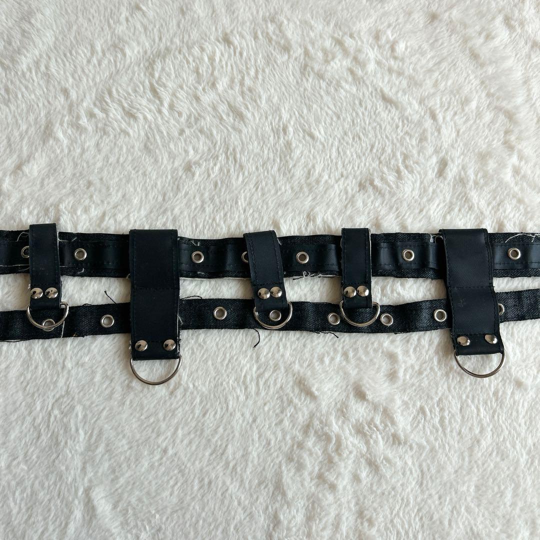 希少 タグ付き h.NAOTO y2k 英字プリント ウエストベルトPUNK