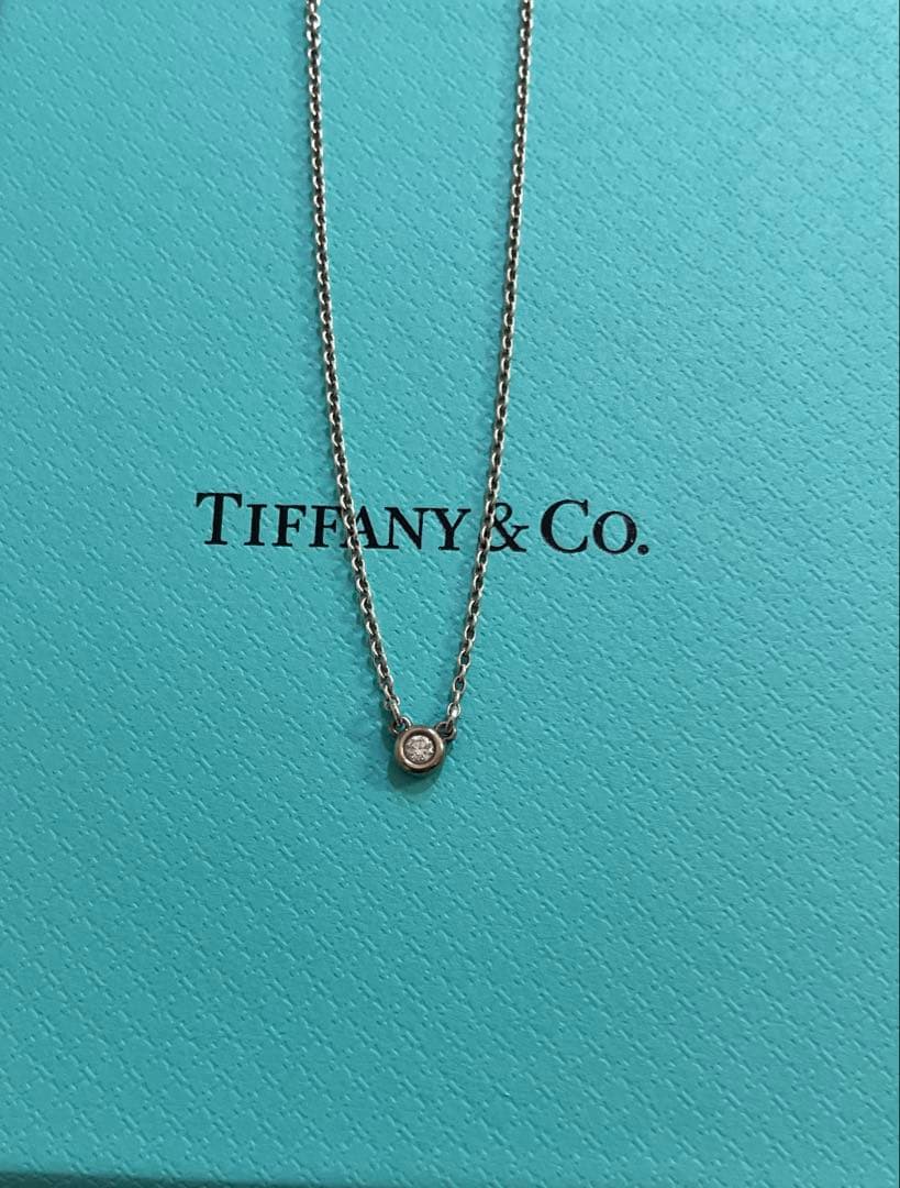 Tiffany& Co.バイザヤードシングルダイヤモンドネックレス　一粒ダイヤ