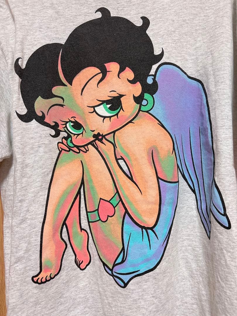 90s Betty Boop ベティブープ 天使 両面プリントTシャツ Lサイズ