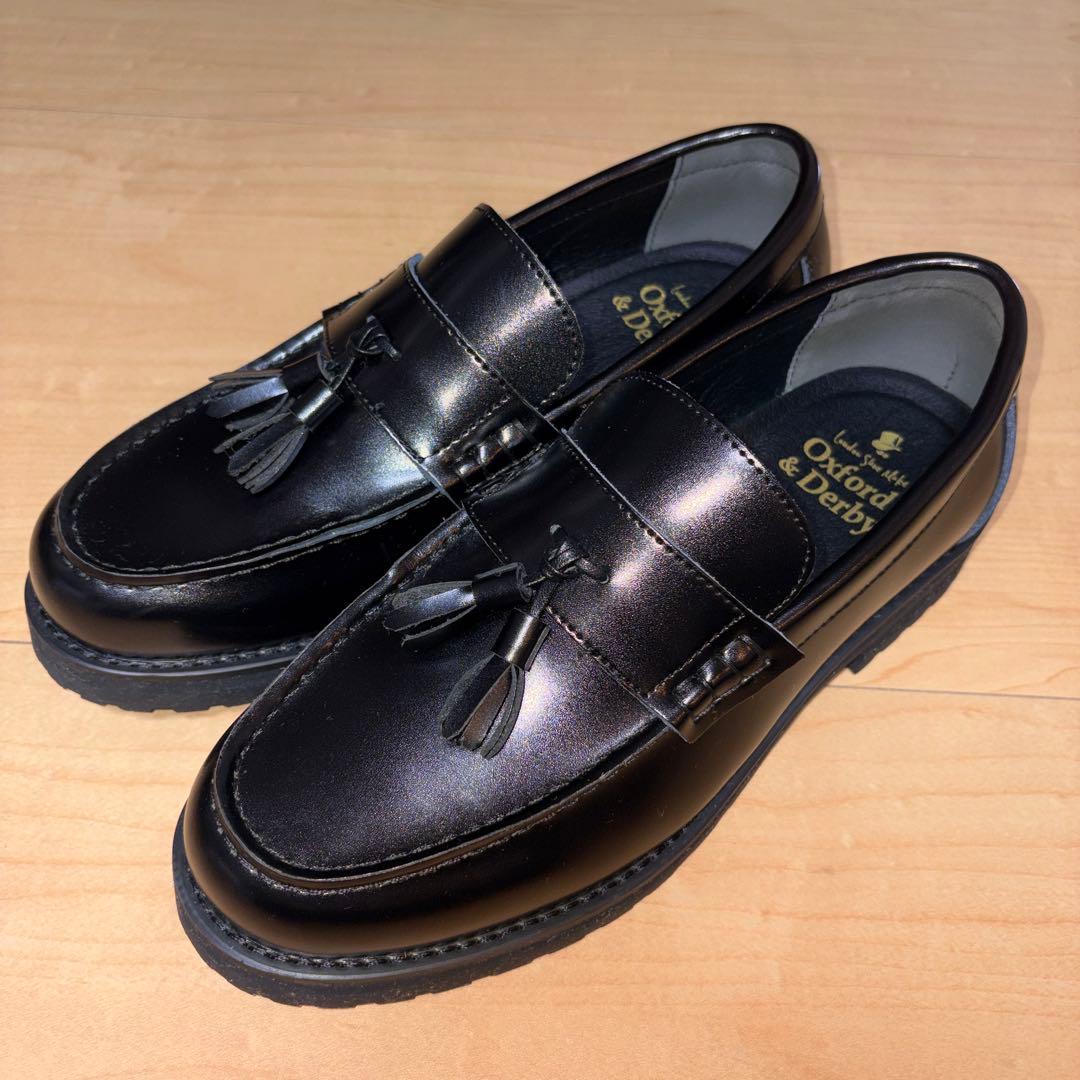 ロンドンシューメイク レザー タンクソール タッセルローファー(26.5cm)