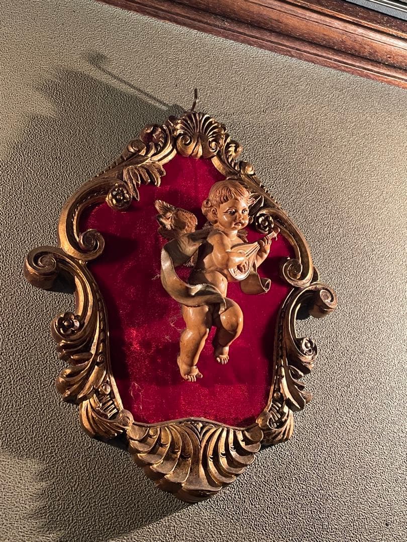 11枚セット　天使のフレーム　イタリア　ディポセ　3D立体的天使　ヴィンテージ