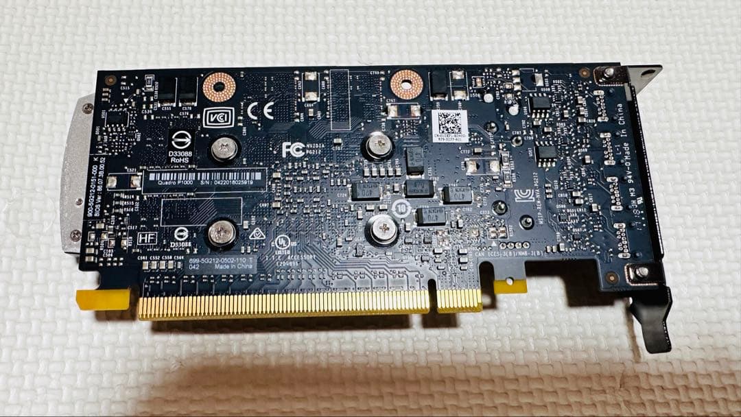NVIDIA Quadro P1000 (ロープロファイル)