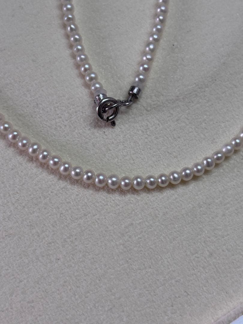 ベビーパール サイズ約3.5~4ミリ シルバークラスプ　ネックレス