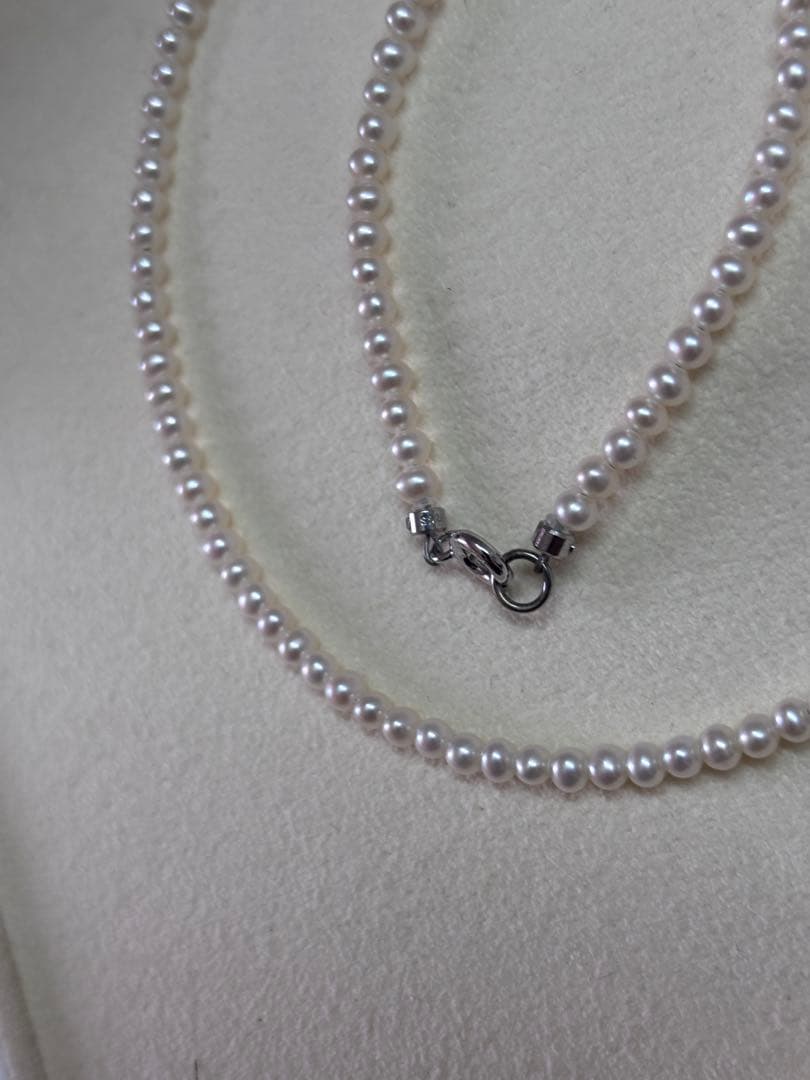 ベビーパール サイズ約3.5~4ミリ シルバークラスプ　ネックレス