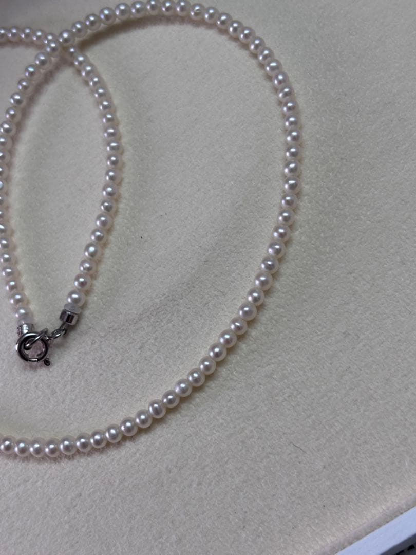 ベビーパール サイズ約3.5~4ミリ シルバークラスプ　ネックレス