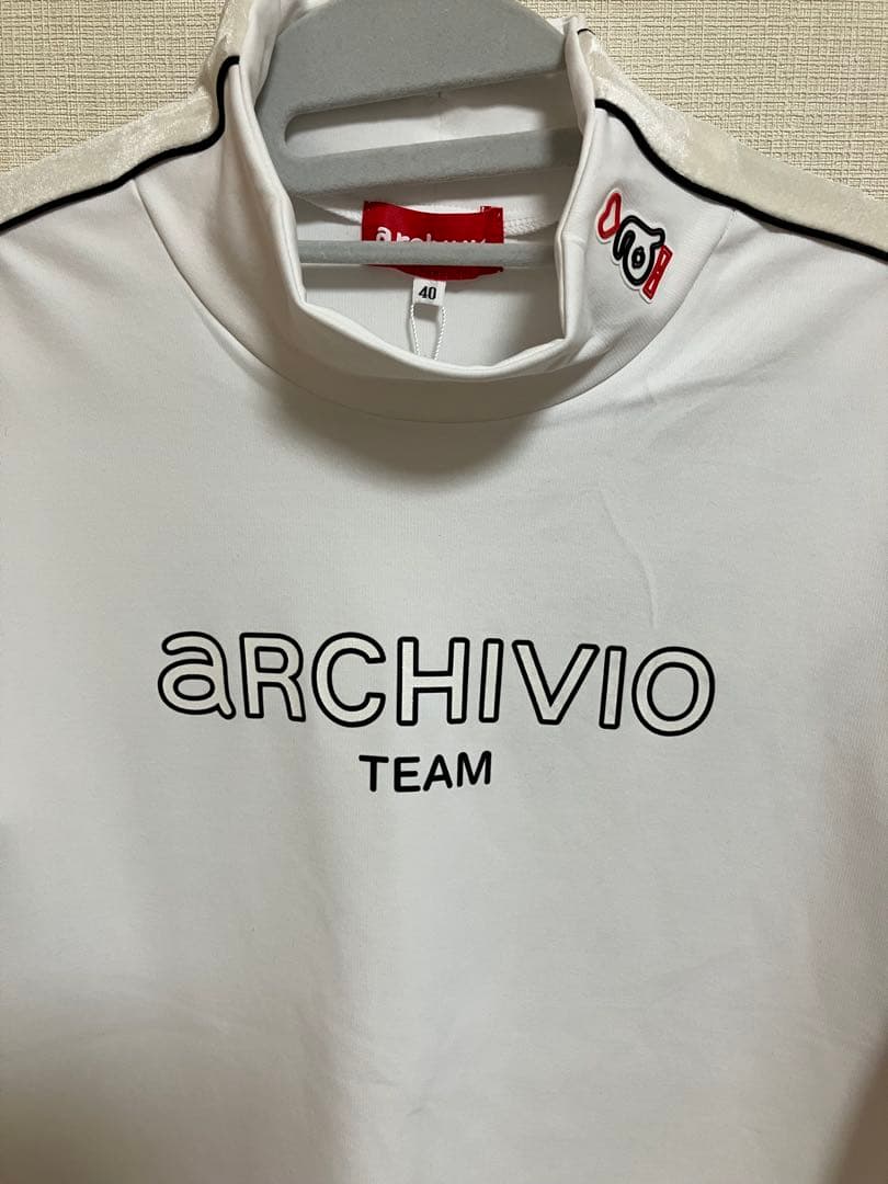 【タグ付き未使用品】ハイネックシャツ 40 ホワイト