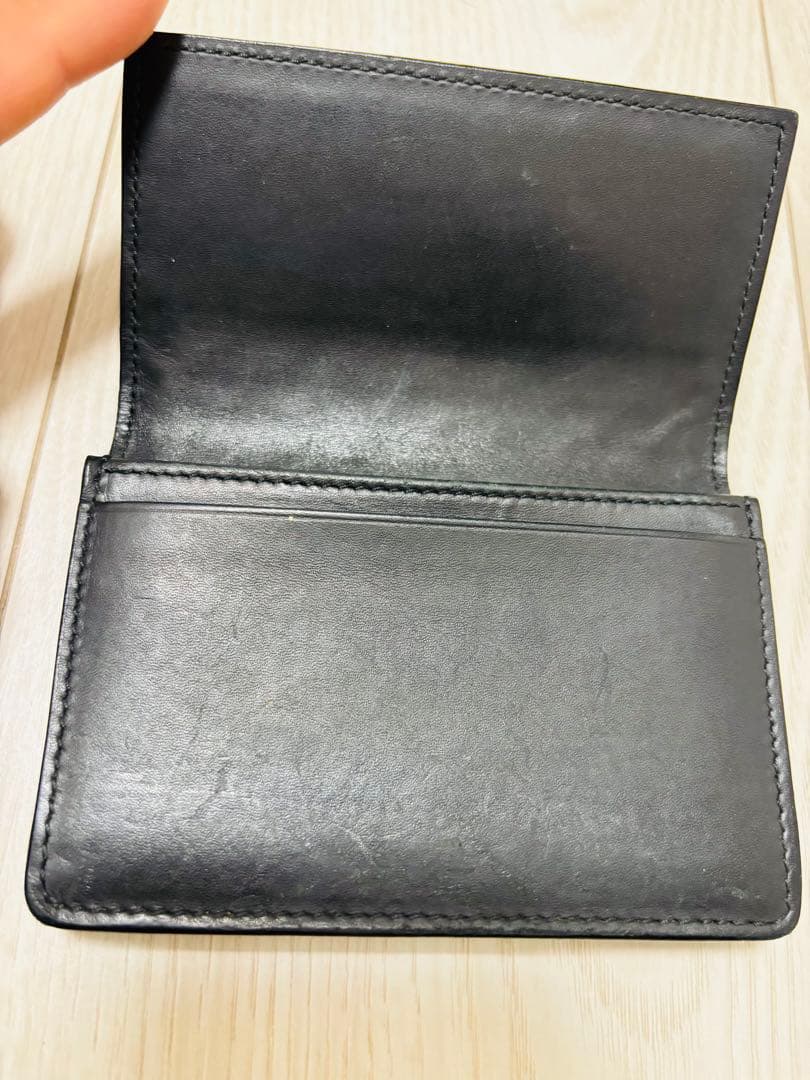 BOTTEGA VENETA ブラックレザー 名刺入れ