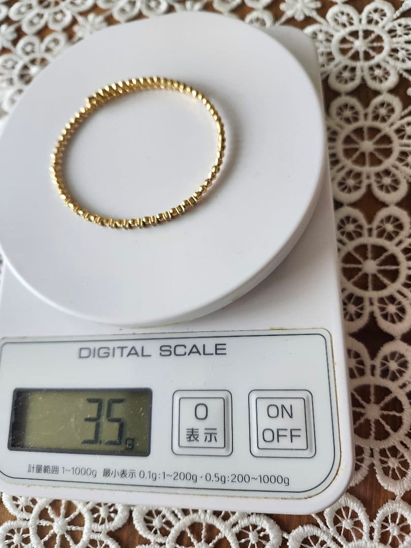 ダイヤモンド0.3ct K18イエローゴールド♡形状記憶バングル