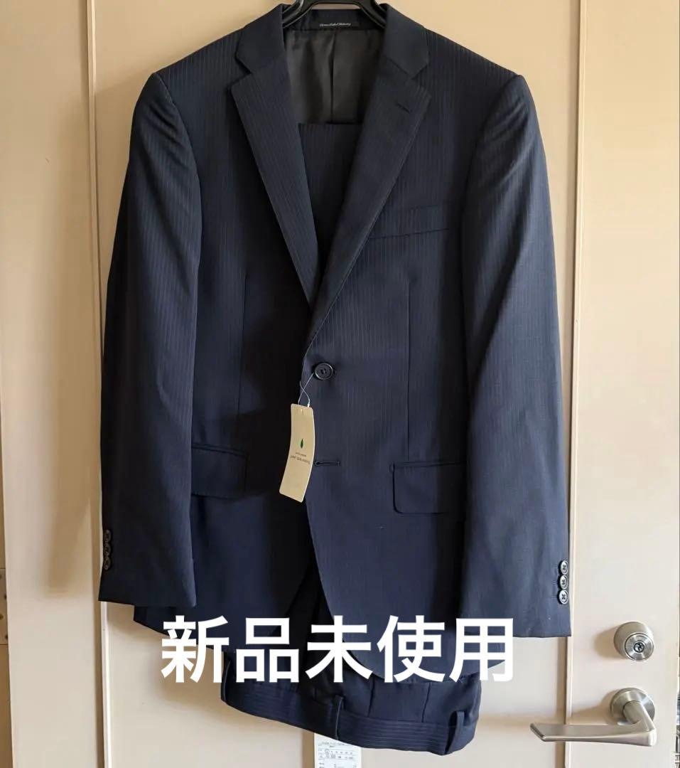アローズ　ネイビー ストライプ ビジネス　スーツ ジャケット　パンツ　セット