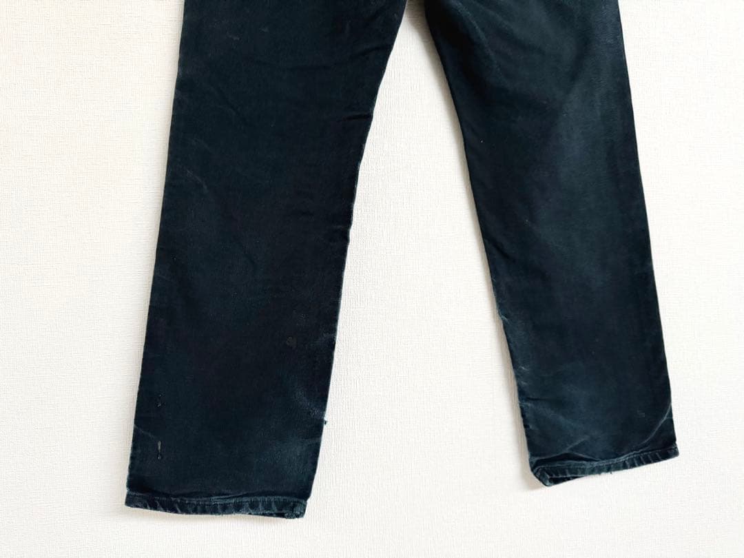 超超スペシャル 33X34 W33 カーハート ダブルニー パンツ ブラック 黒