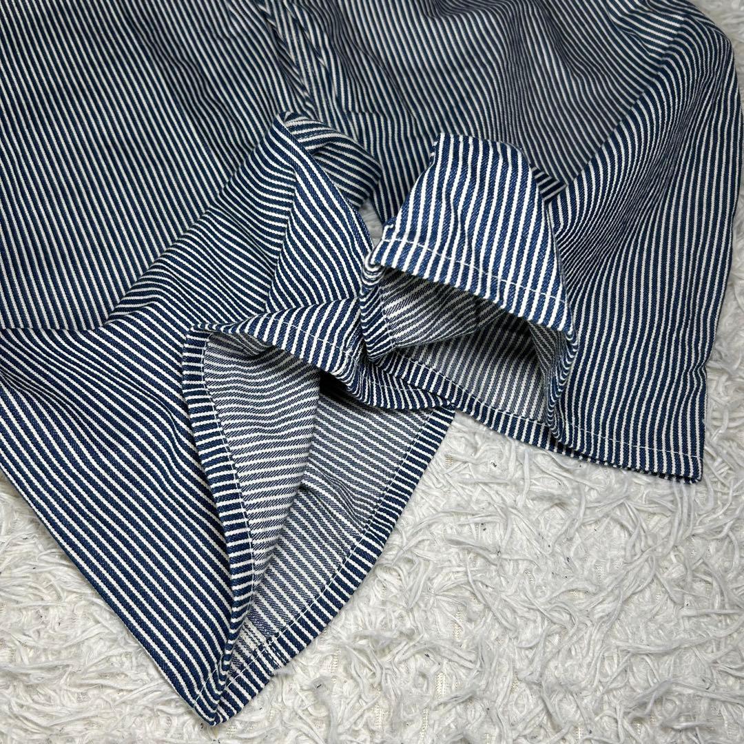 美品　Lee リー　LM7254 ヒッコリー 2L 大きいサイズ オーバーオール