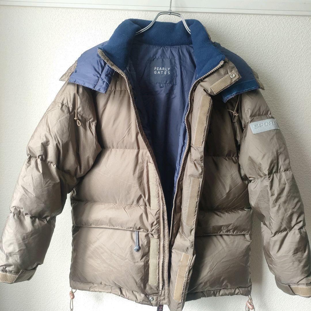 PEARLY GATES ダウンジャケット フード カーキ M ゴルフ