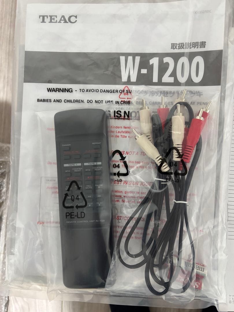 美品　TEAC W-1200 ダブルカセットデッキ