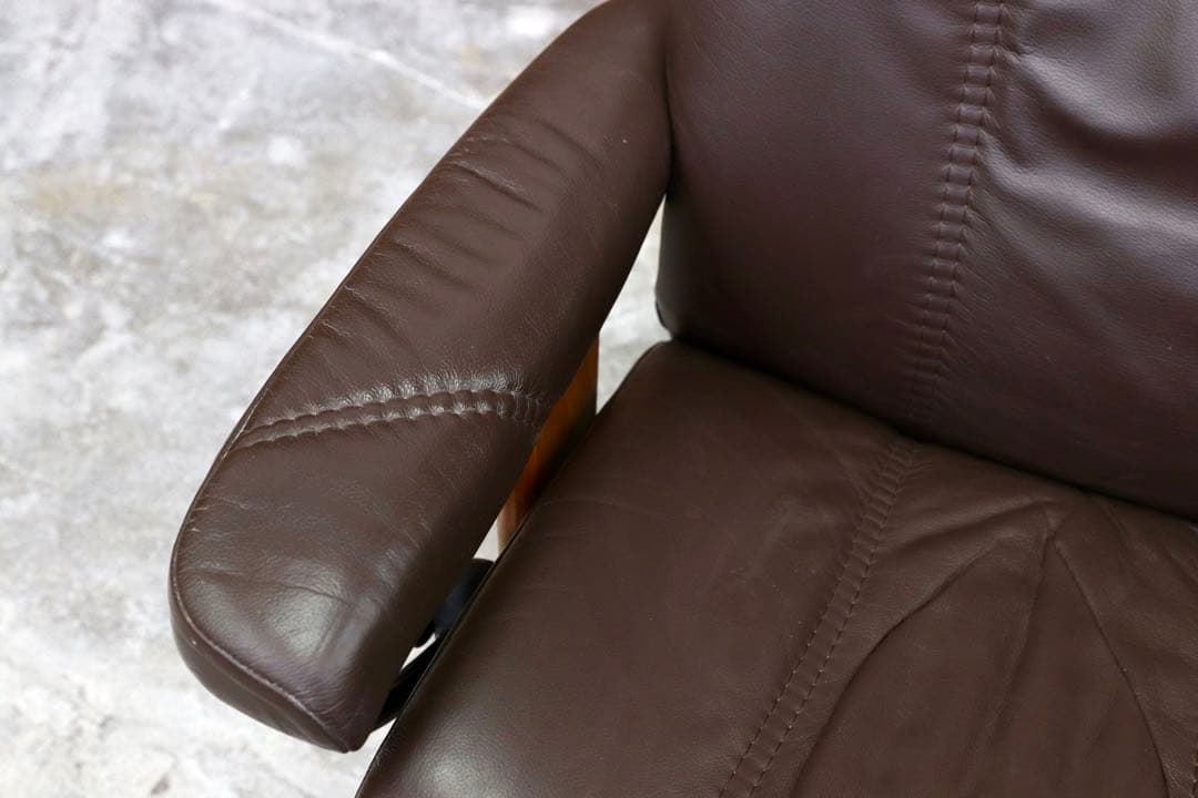 GMHS357○EKORNES / エコーネス コンサル ブラウン 本革 リクラ