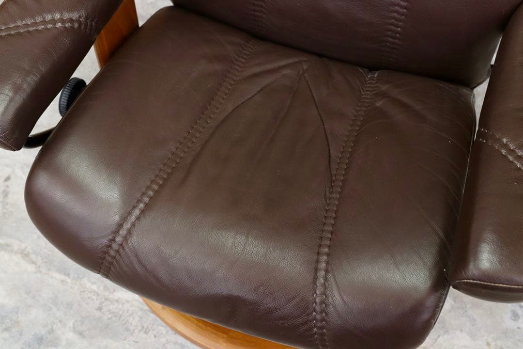 GMHS357○EKORNES / エコーネス コンサル ブラウン 本革 リクラ