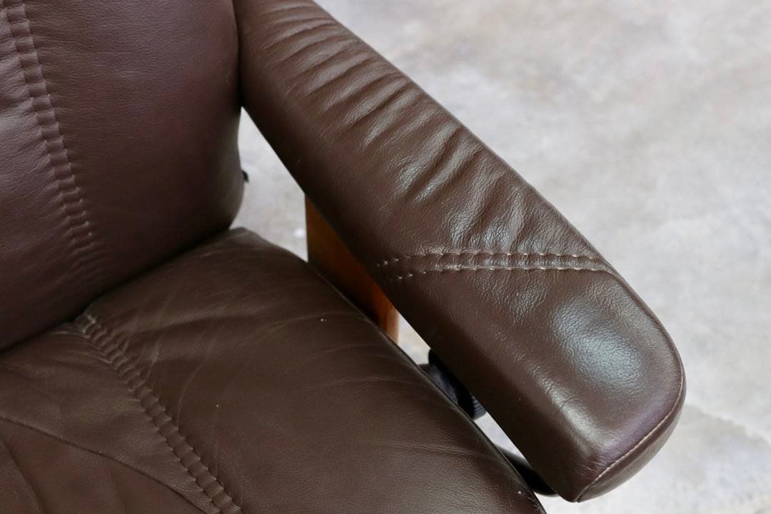 GMHS357○EKORNES / エコーネス コンサル ブラウン 本革 リクラ