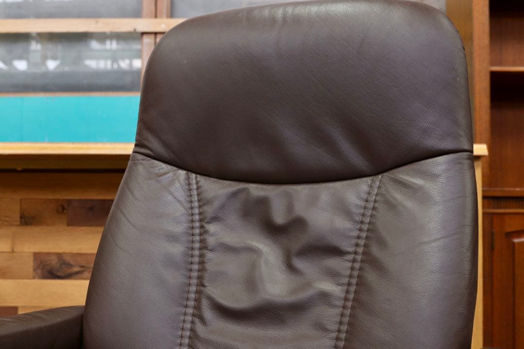 GMHS357○EKORNES / エコーネス コンサル ブラウン 本革 リクラ