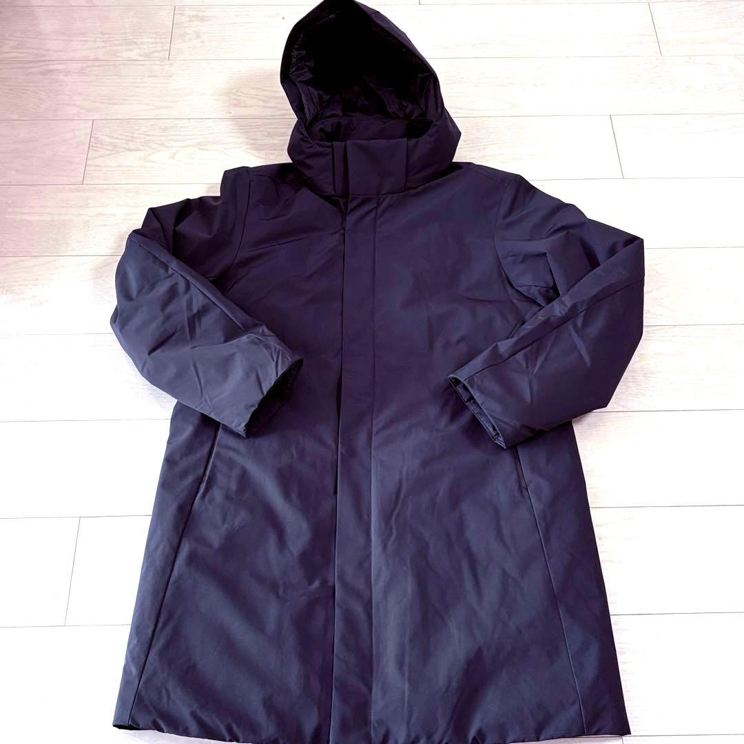 【2025年12月購入】極美品 ユニクロ ハイブリッドダウンコート ネイビー M