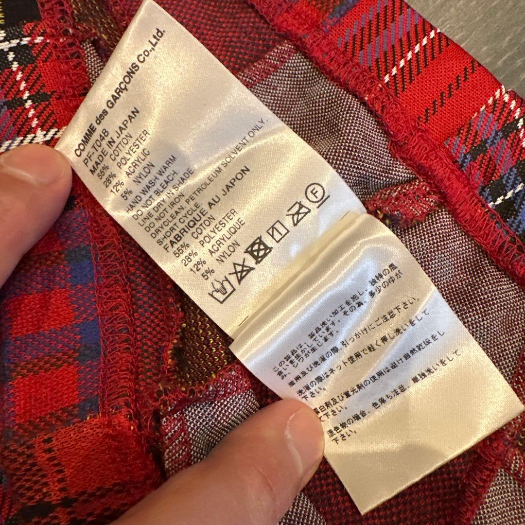 Comme des garçons  plus チェックレギンスSレッド