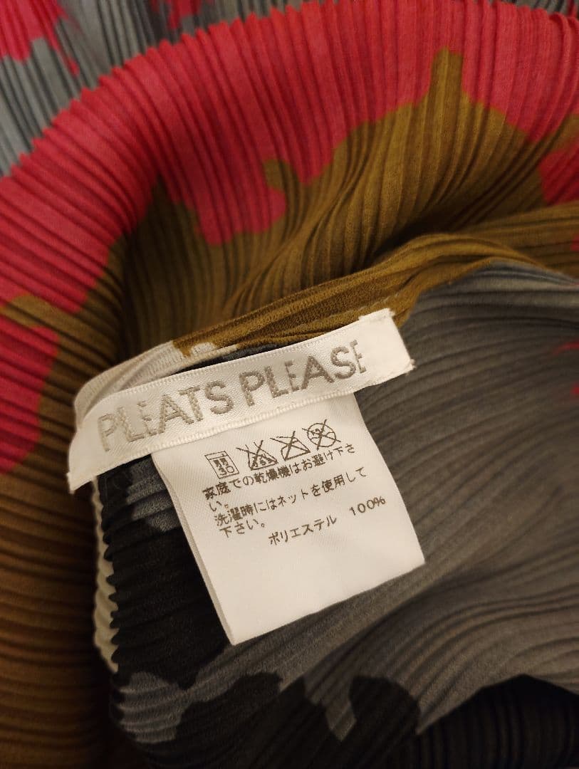 PLATS PLEASE マルチカラー長袖トップスプリーツプリーズイッセイミヤケ