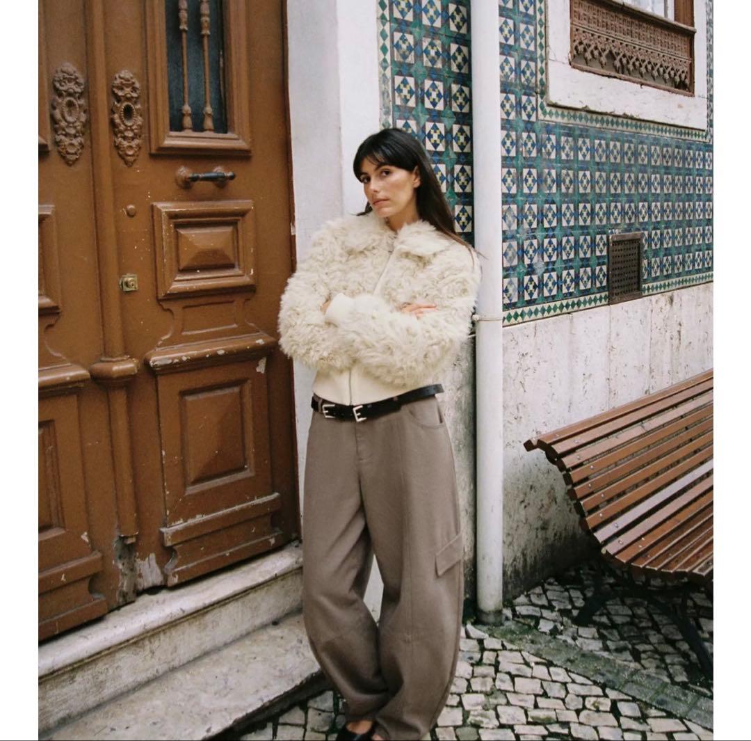 完売品⭐︎ZARA フェイクファーボンバージャケット M エクリュ