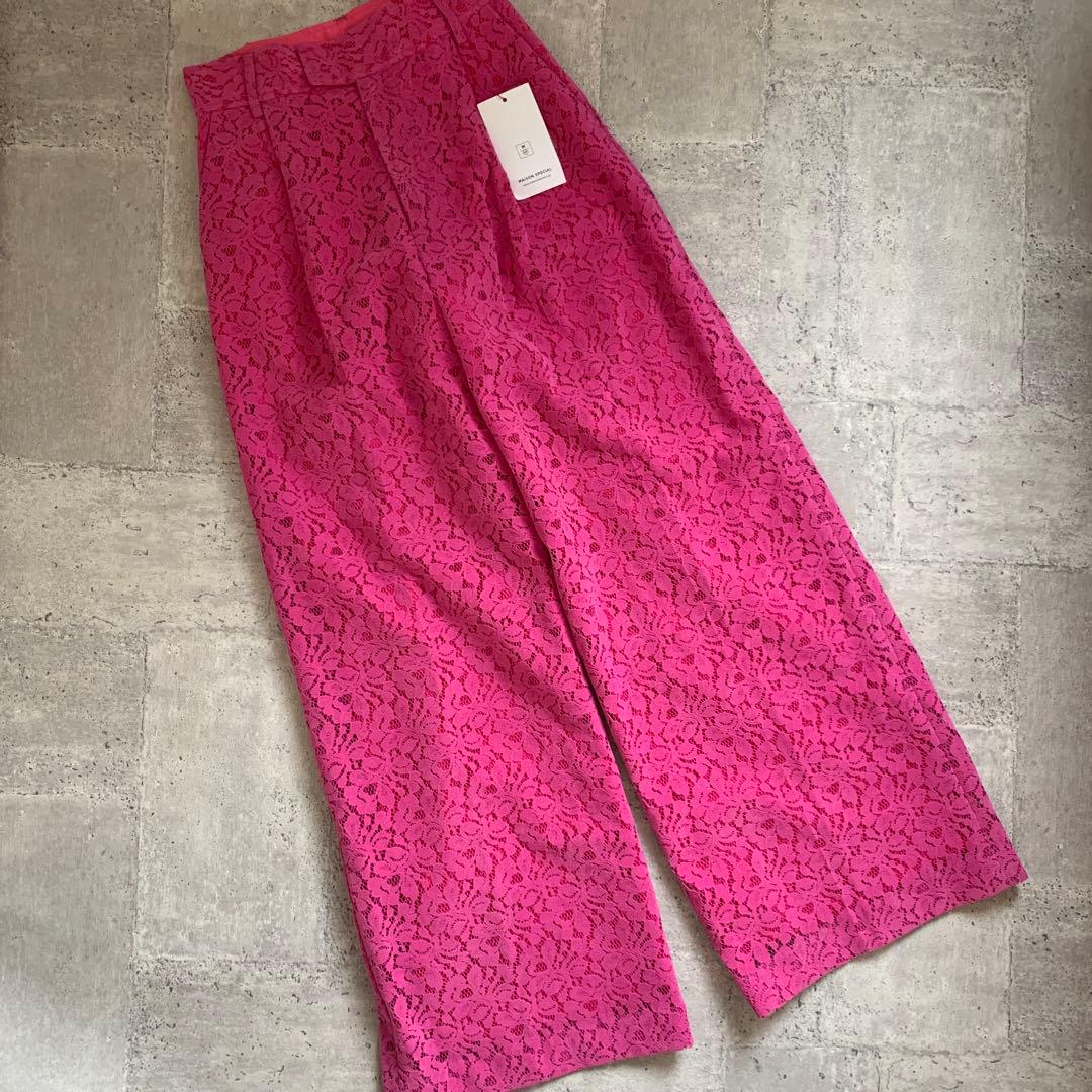 【新品】MAISON SPECIAL メゾンスペシャル フロッキーレースパンツ