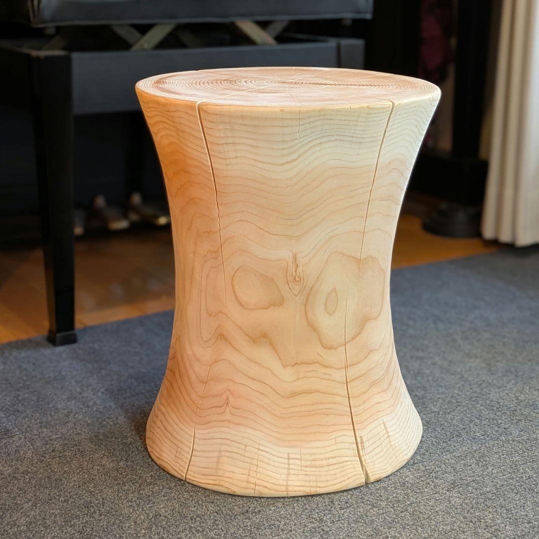 檜　丸太　椅子　スツール　テーブル　高さ約40.5㎝