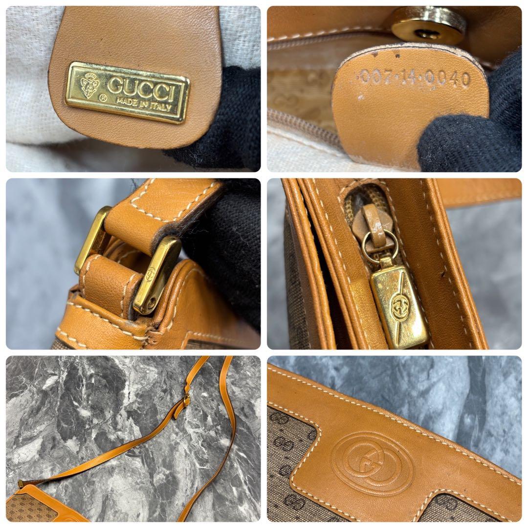 ✨美品✨GUCCI GG ショルダーバッグ ベージュ ブラウン 金具 レザー