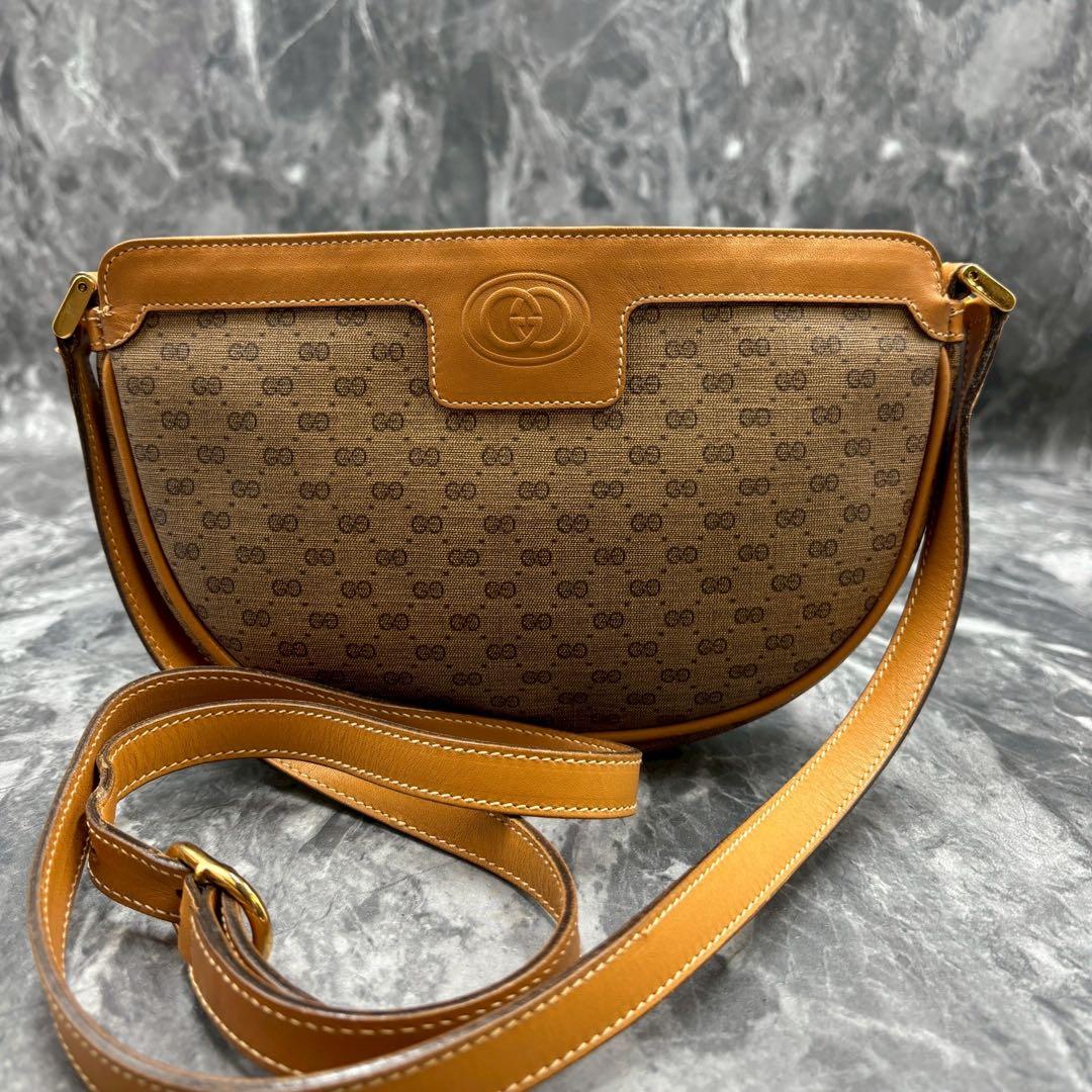 ✨美品✨GUCCI GG ショルダーバッグ ベージュ ブラウン 金具 レザー