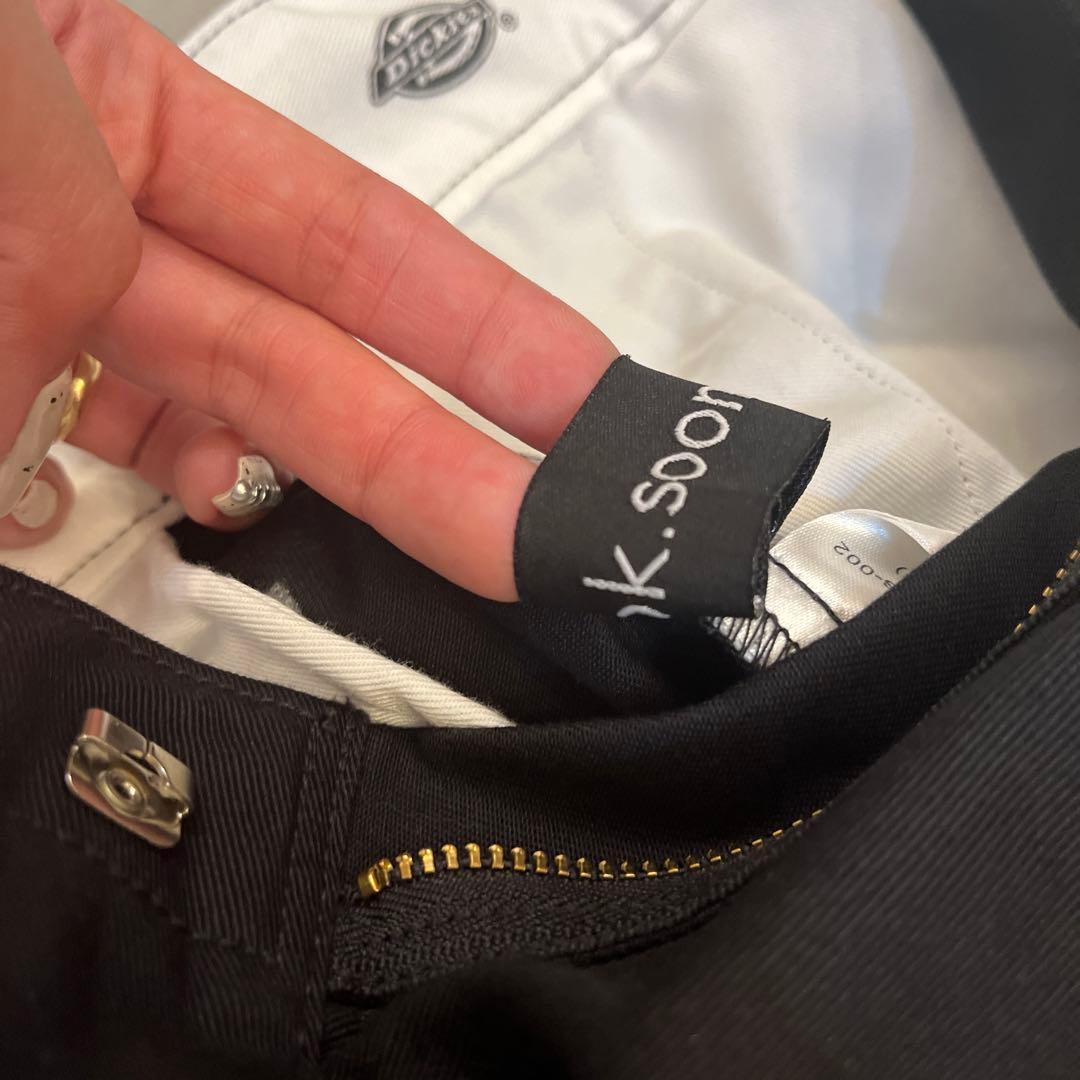 ok.soon×dickies wide chino pants (black)