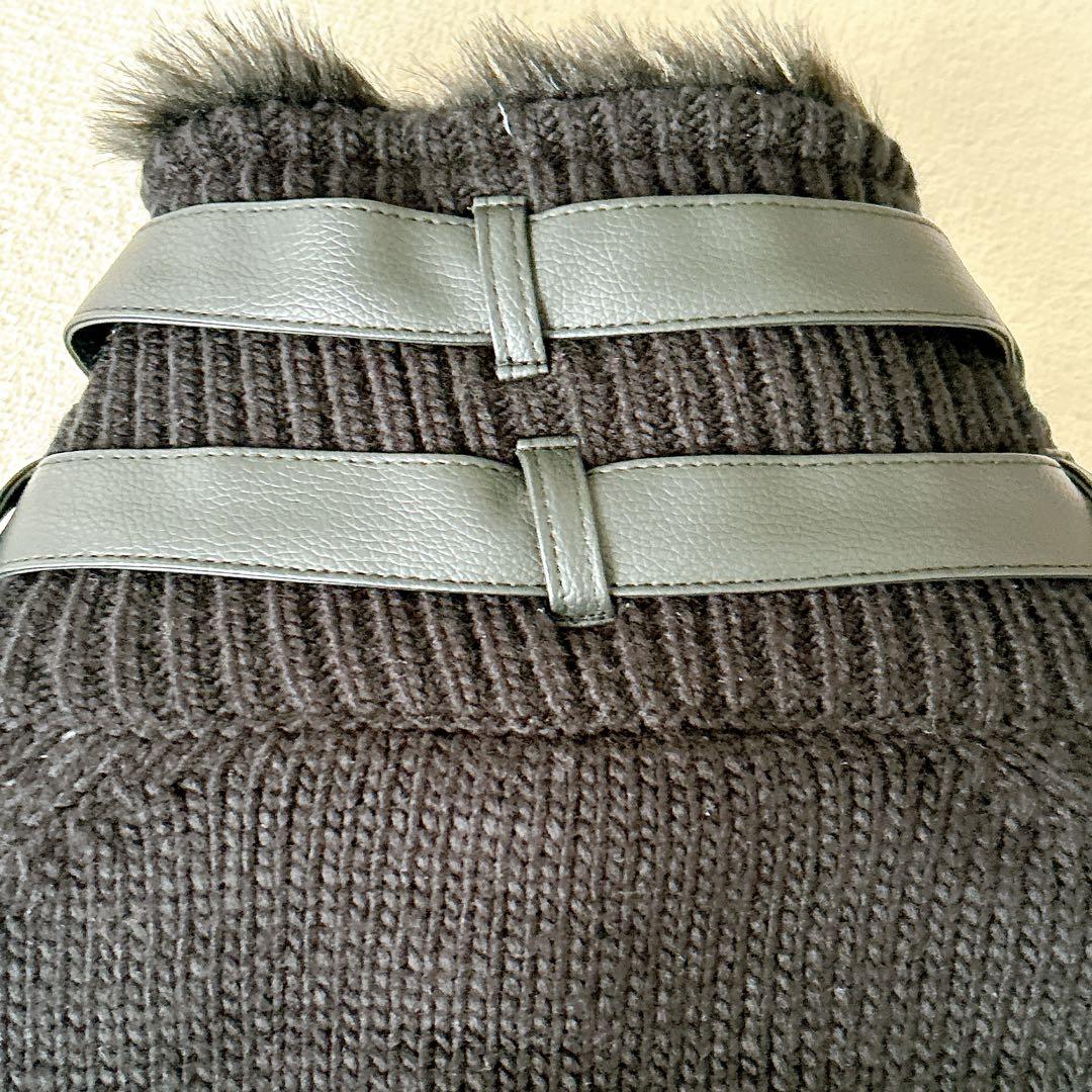 美品【VANSON】バンソン　ニットジャケット　ドクロ　スカイ　黒　メンズ L