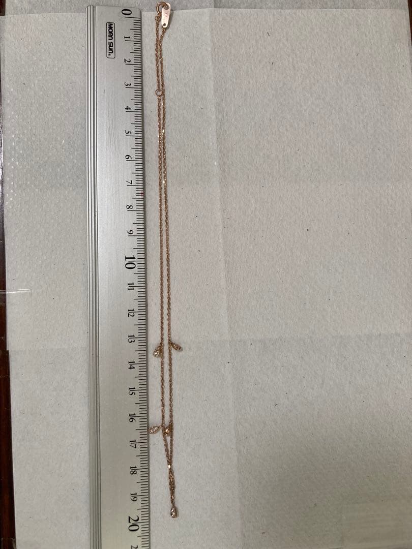 k10 ダイヤモンド　ネックレス　組曲　1.95g