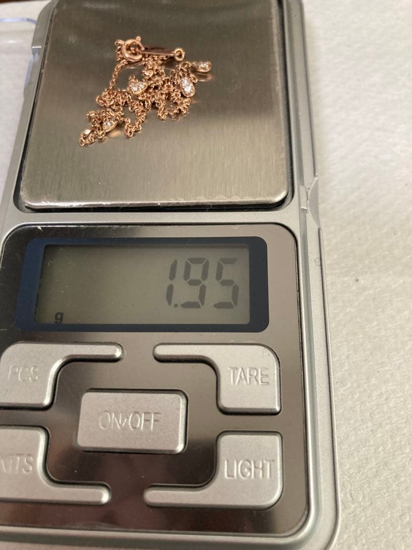 k10 ダイヤモンド　ネックレス　組曲　1.95g