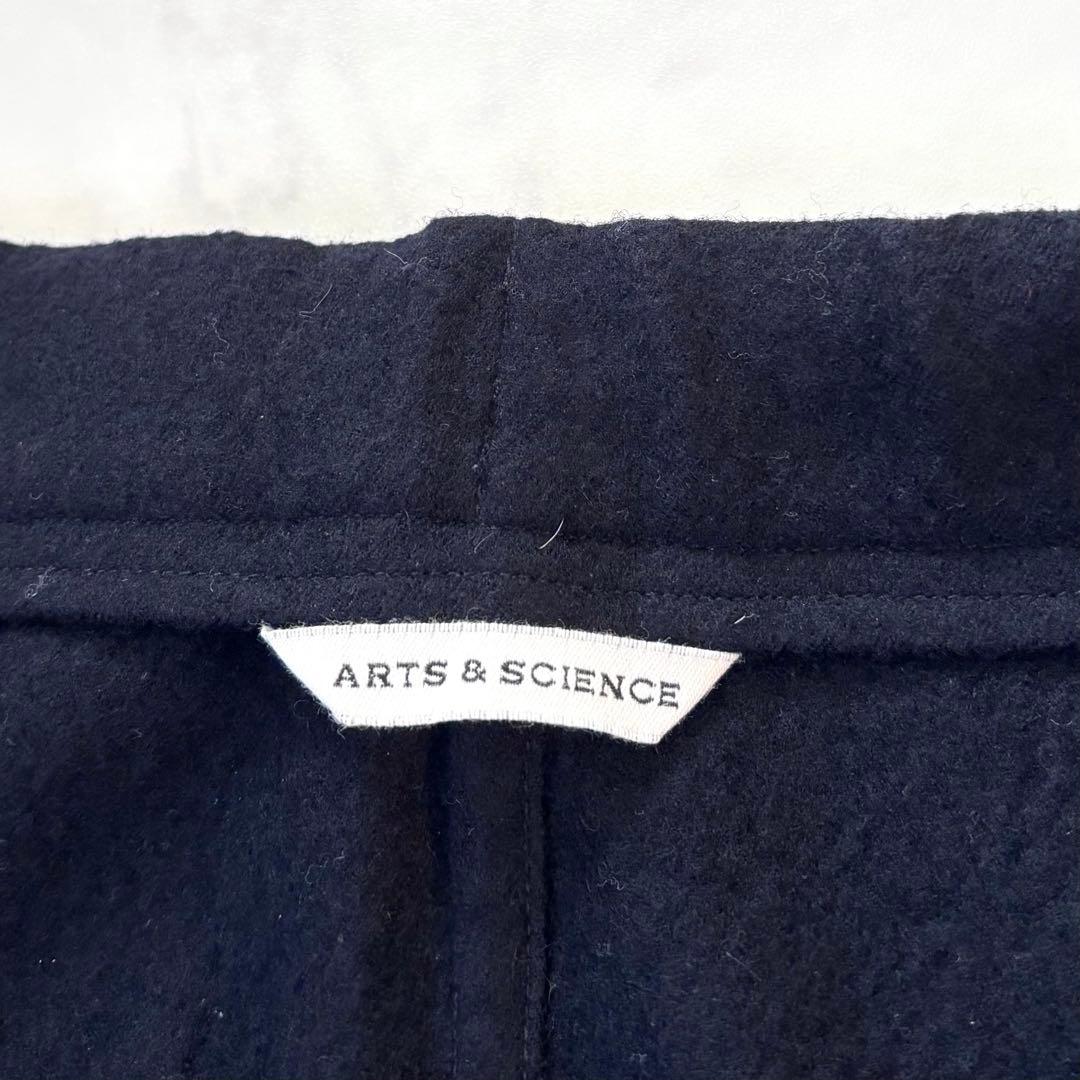 アーツアンドサイエンス サルエルパンツ メルトンウール 縮絨 日本製 ネイビー