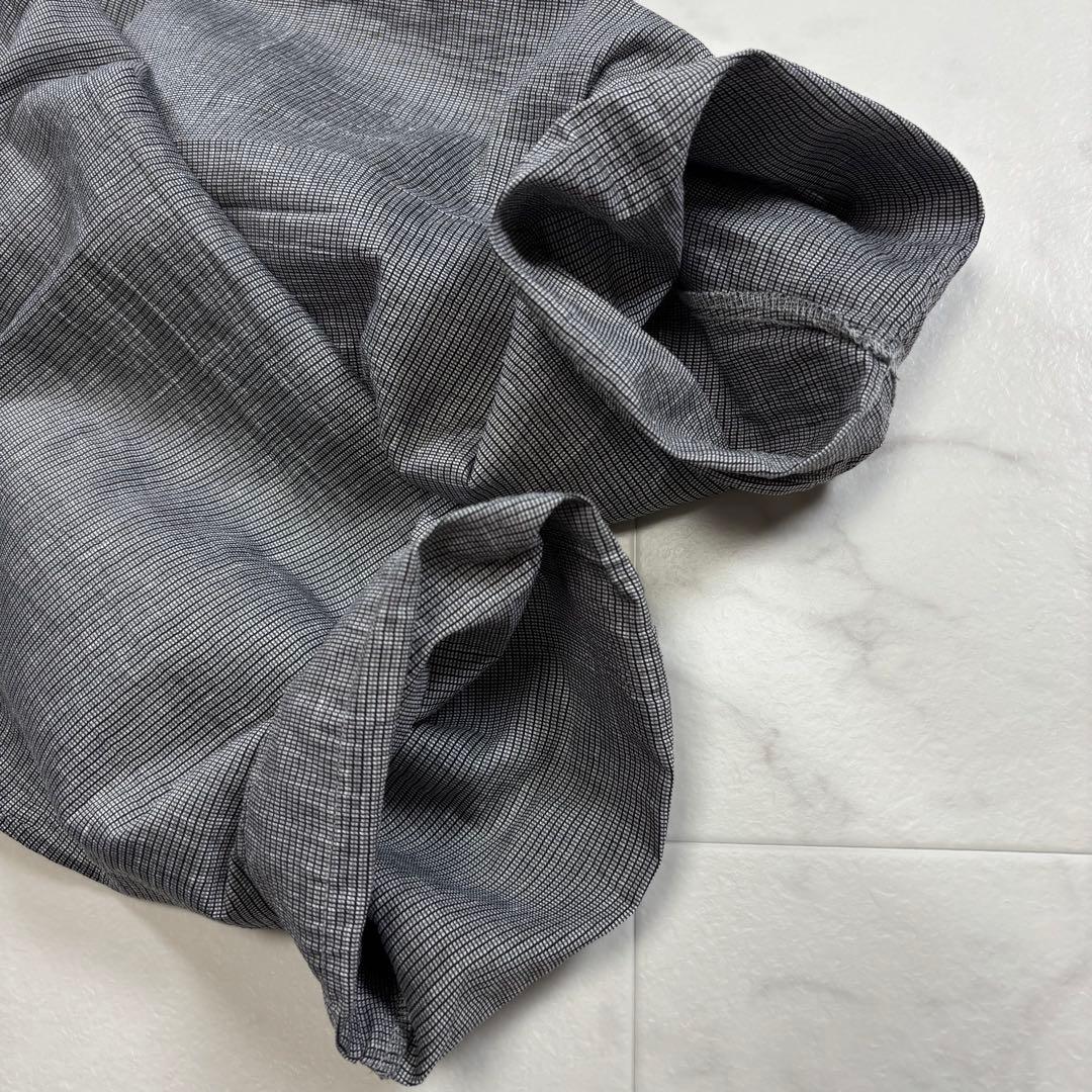 【美品】中川政七商店 セットアップ リネンブレンド 長袖シャツ イージーパンツ