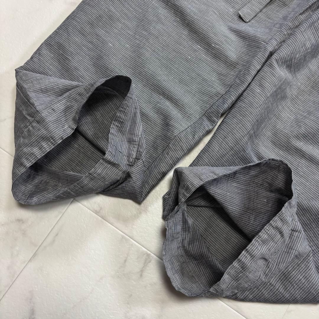 【美品】中川政七商店 セットアップ リネンブレンド 長袖シャツ イージーパンツ