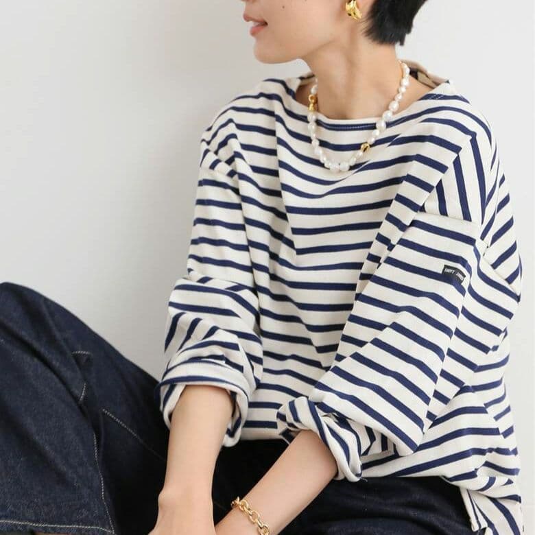 T3 セントジェームス ウェッソンルーズ ネイビー ボーダー ベイクルーズ