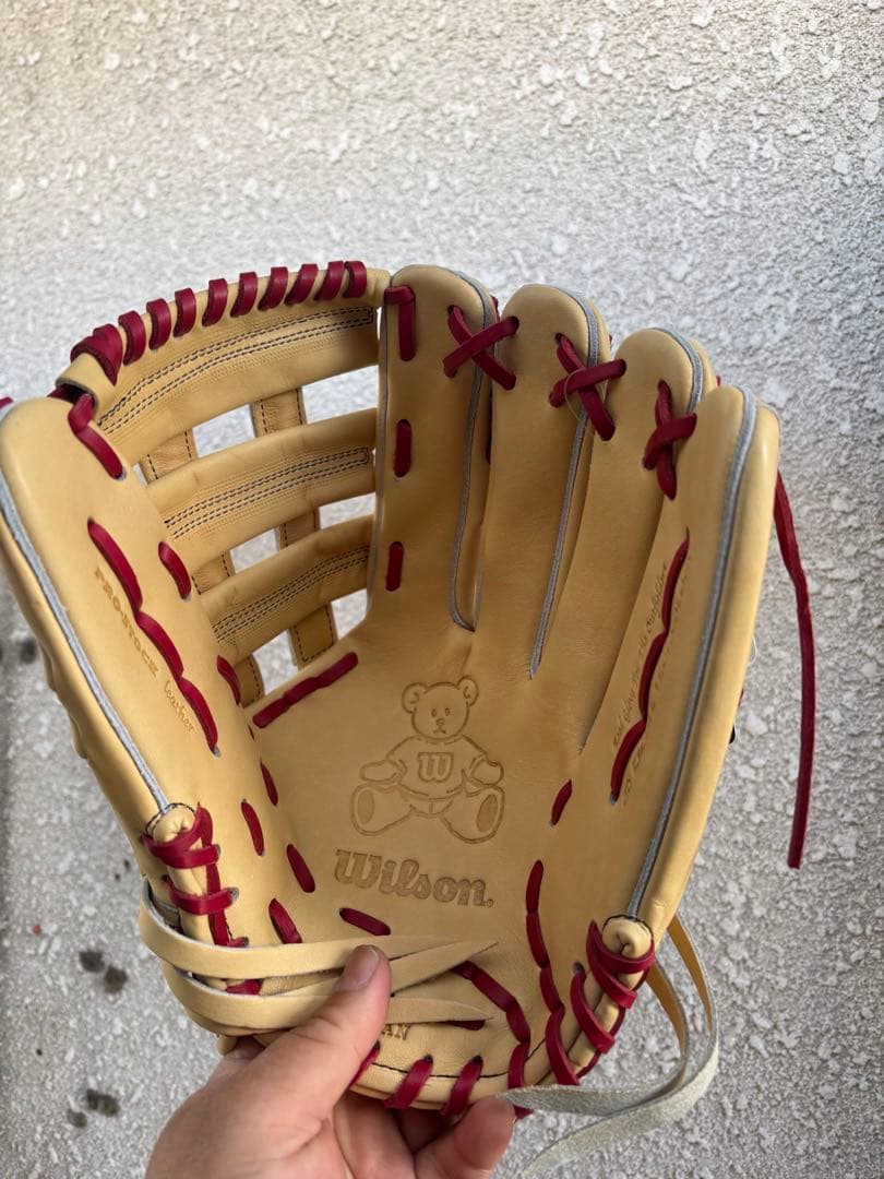 Wilson 硬式グローブ ベージュ テディベア