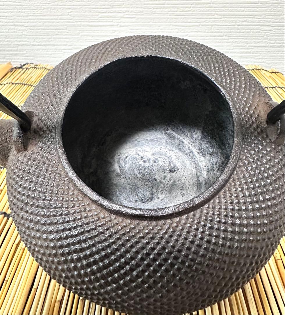 未使用品　龍敏堂造　袋鉉　飾摘銅蓋　南部鉄瓶　南部鉄器　調理器具