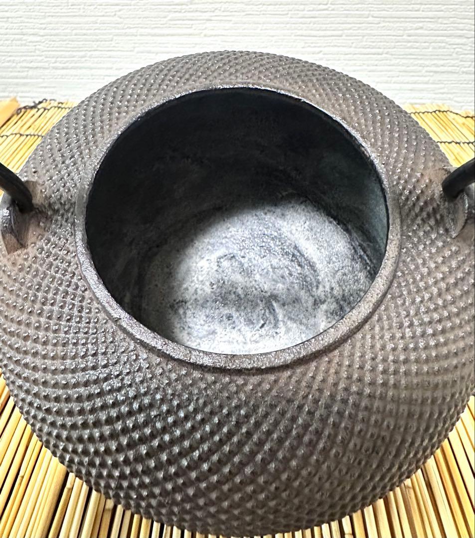 未使用品　龍敏堂造　袋鉉　飾摘銅蓋　南部鉄瓶　南部鉄器　調理器具