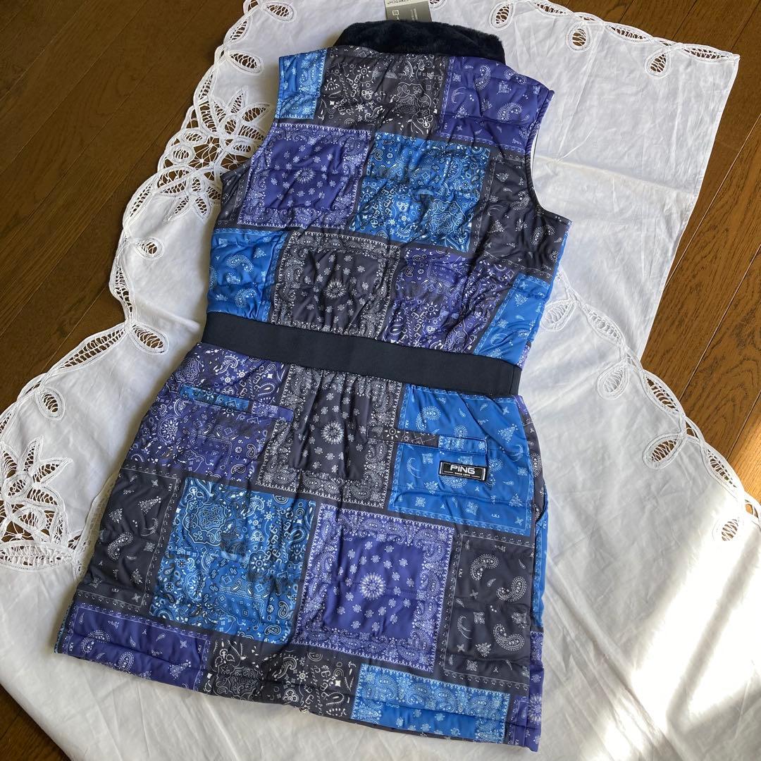 新品タグ付　PING ピン　ゴルフウエア　レディース　中綿ワンピース　Sサイズ