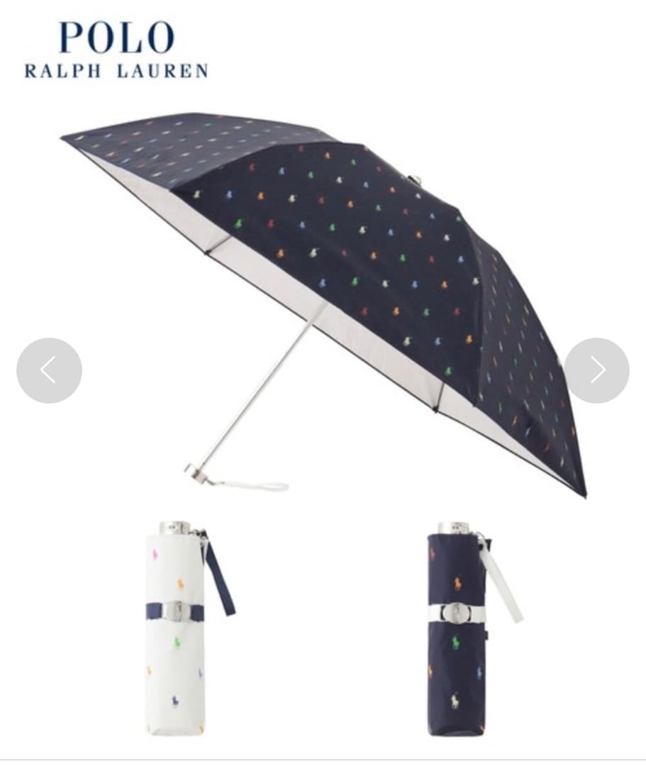 【新品タグ付き】ポロラルフローレン 晴雨兼用折りたたみ傘 ポロマーク