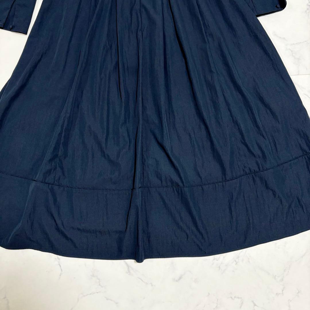 美品 Her lip to ロングワンピース 長袖 フレア M ネイビー 25年