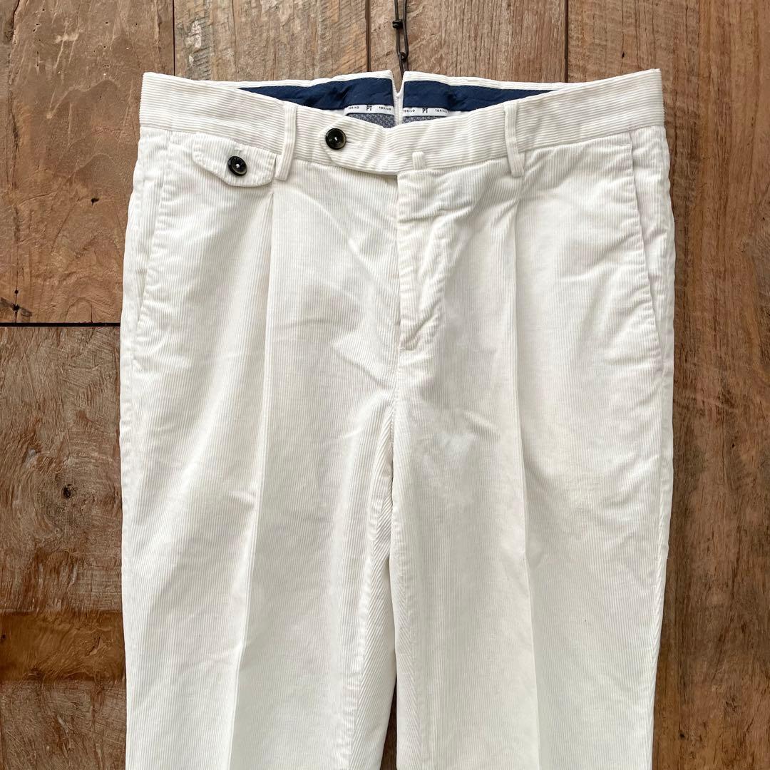 【極美品】PT TORINO テーパード コーデュロイ スラックス パンツ 44
