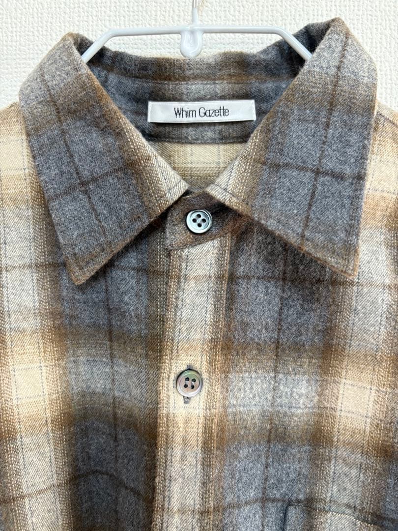 極美品✨️【Whim Gazette】シャギー チェック シャツ サイズフリー