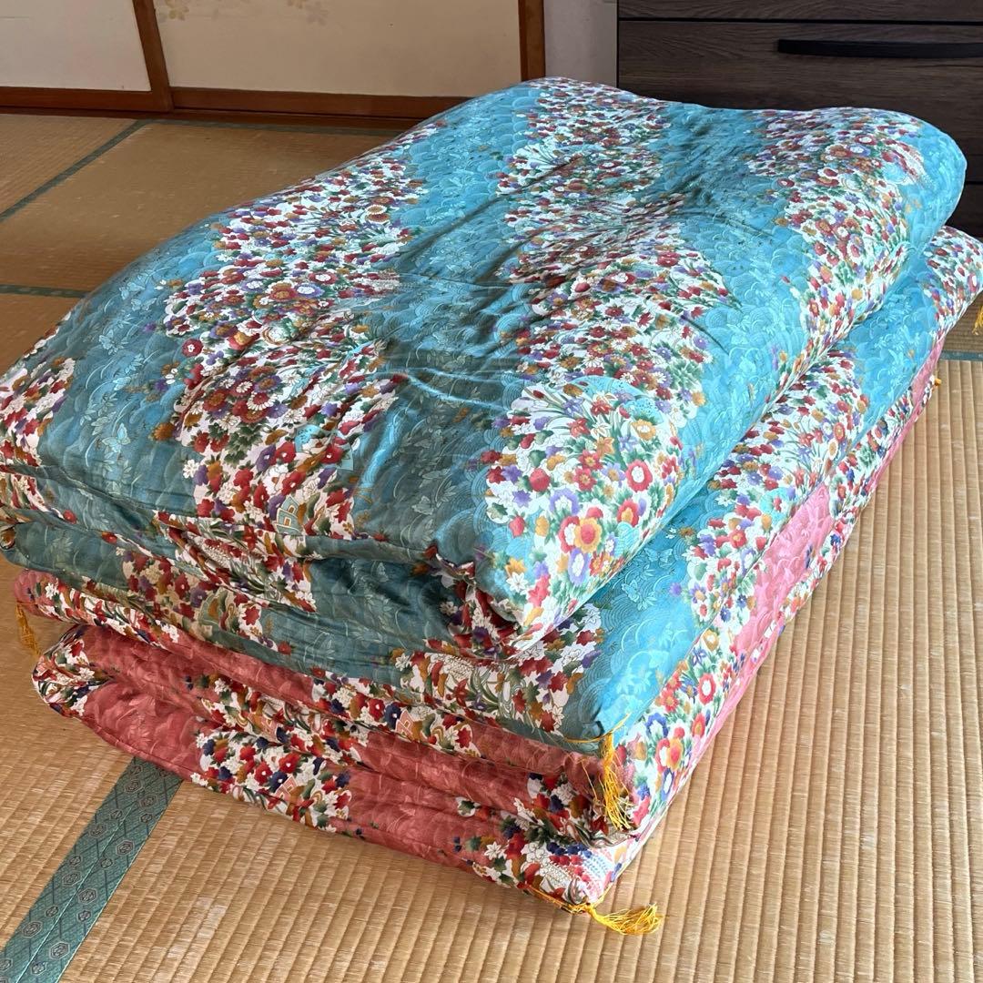 シングルサイズ 敷布団2枚組 綿布団 昭和レトロ